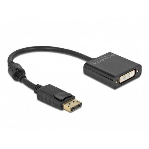 Delock adaptador displayport 1.2 macho a dvi hembra 4k activo negro