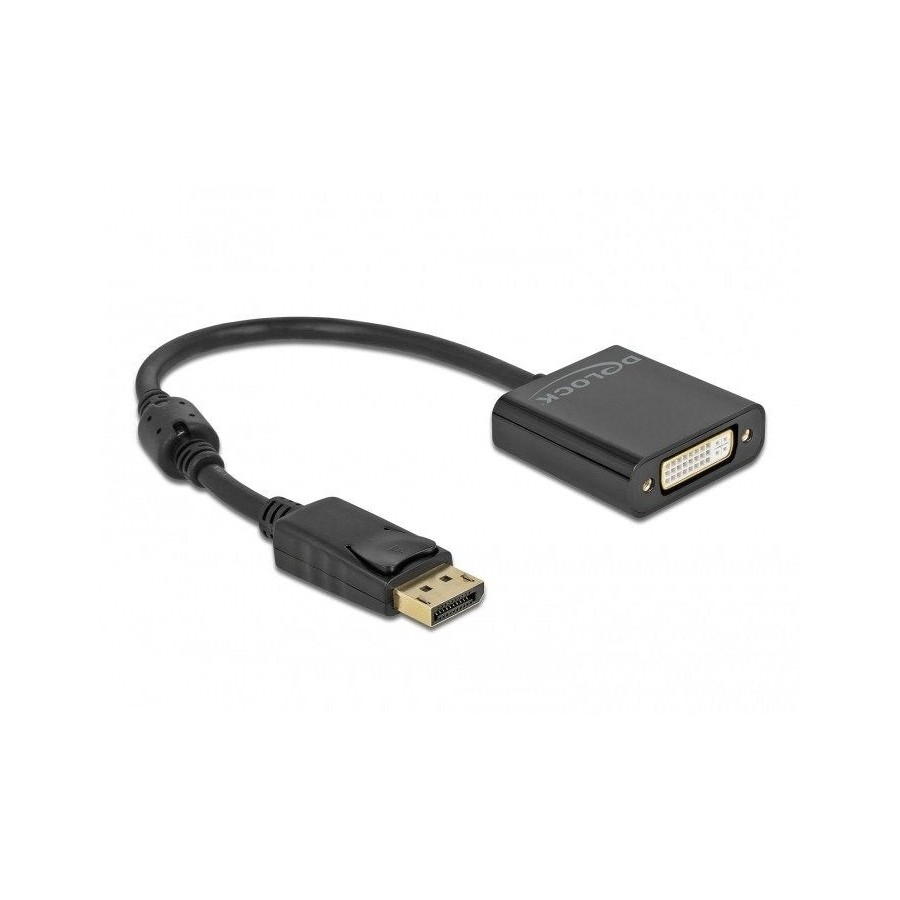 Delock adaptador displayport 1.2 macho a dvi hembra 4k activo negro