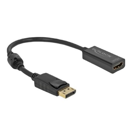 Delock adaptador displayport 1.2 macho a hdmi hembra 4k pasivo negro