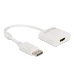 Delock adaptador displayport 1.2 macho a hdmi hembra 4k activo blanco
