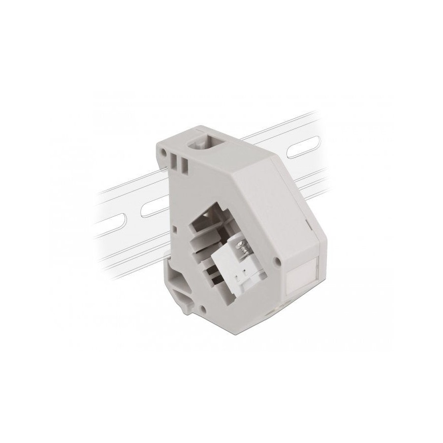 Delock adaptador de carril din con keystone iec hembra a bloque de terminales