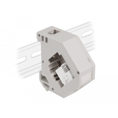 Delock adaptador de carril din con keystone iec hembra a bloque de terminales