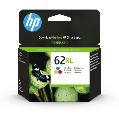 Tinta original hp 62 xl alta capacidad tricolor