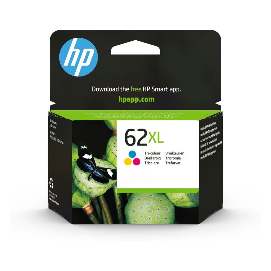 Tinta original hp 62 xl alta capacidad tricolor