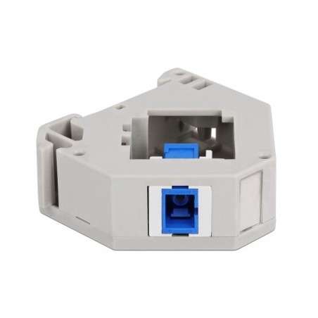 Delock adaptador de carril din con keystone sc simplex hembra a sc simplex hembra