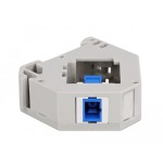 Delock adaptador de carril din con keystone sc simplex hembra a sc simplex hembra