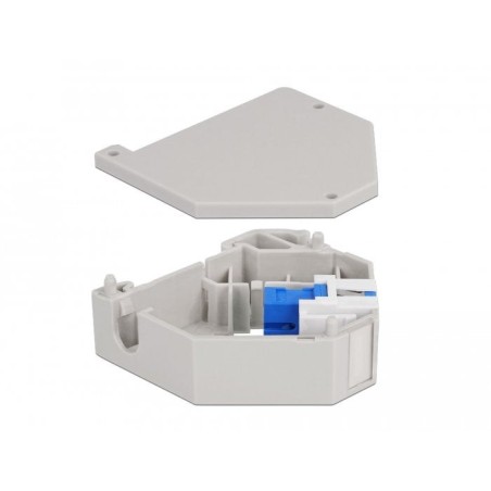 Delock adaptador de carril din con keystone sc simplex hembra a sc simplex hembra