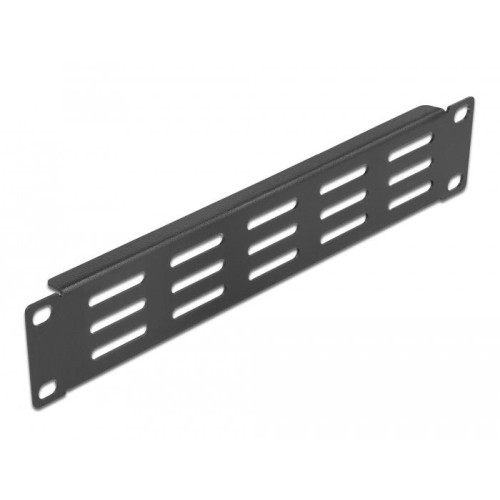 Delock panel de gabinete de red de 10" con ranuras de ventilación horizontal 1u negro