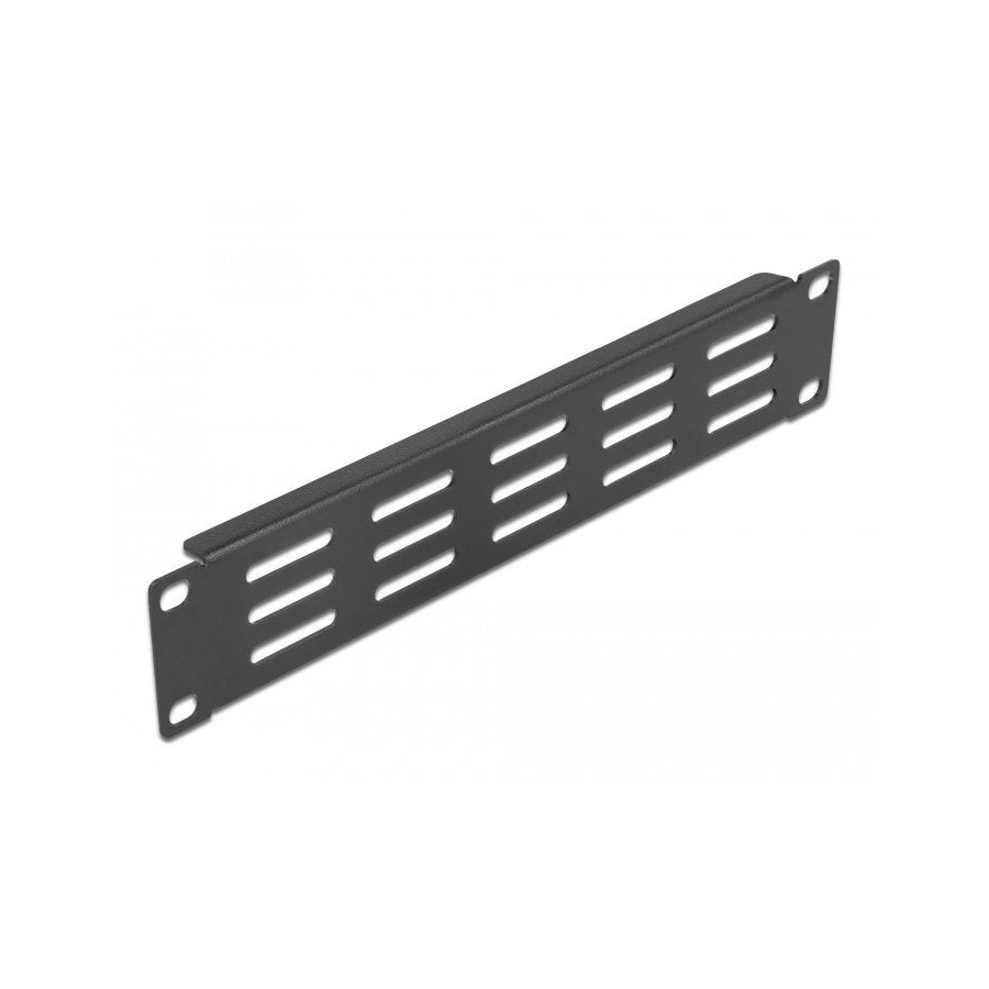 Delock panel de gabinete de red de 10" con ranuras de ventilación horizontal 1u negro