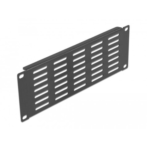 Delock panel de gabinete de red de 10" con ranuras de ventilación horizontal 2u negro
