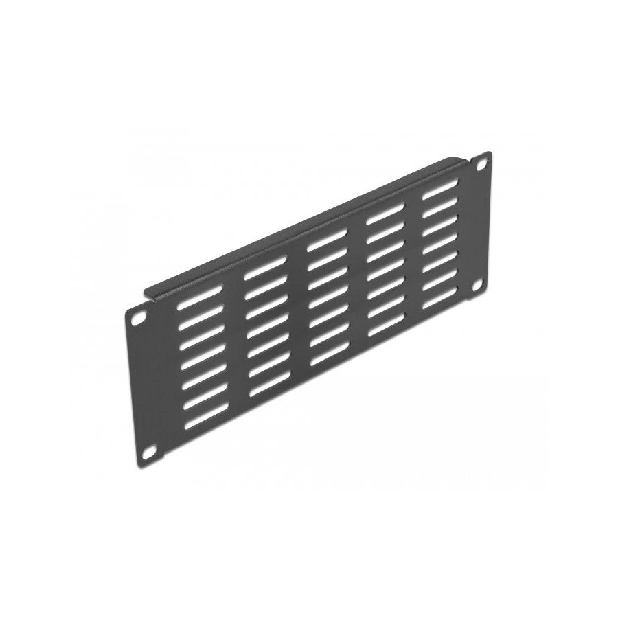 Delock panel de gabinete de red de 10" con ranuras de ventilación horizontal 2u negro