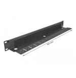 Delock regleta de cepillos para la gestión de cables de 19" con fijación de cables 1u negro
