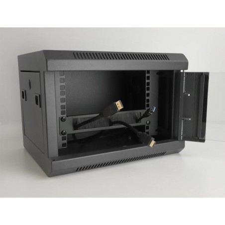Delock regleta de cepillos para la gestión de cables de 19" con fijación de cables 1u negro