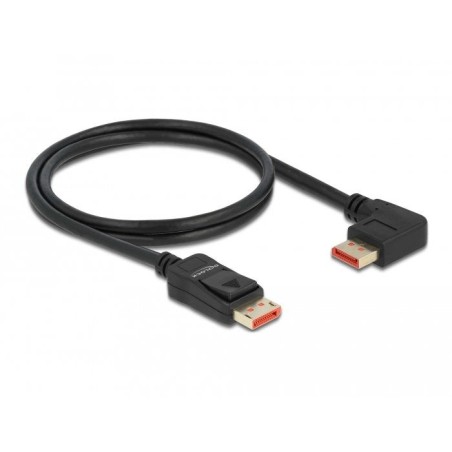 Delock cable displayport macho recto a macho 90° izquierda angular 8k 60 hz 1 m