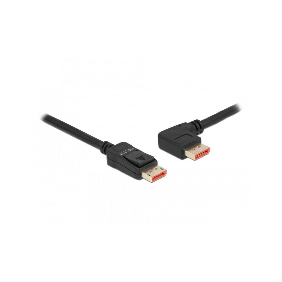 Delock cable displayport macho recto a macho 90° izquierda angular 8k 60 hz 2 m