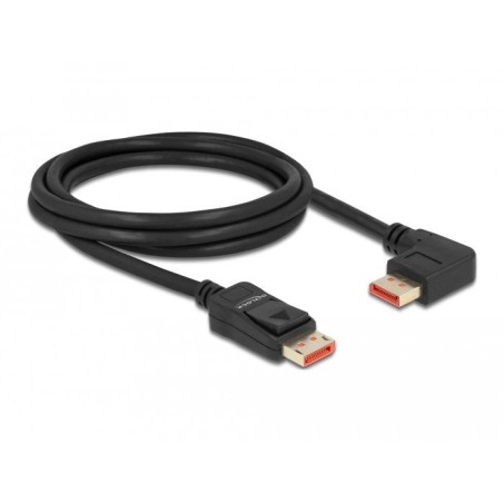 Delock cable displayport macho recto a macho 90° izquierda angular 8k 60 hz 2 m