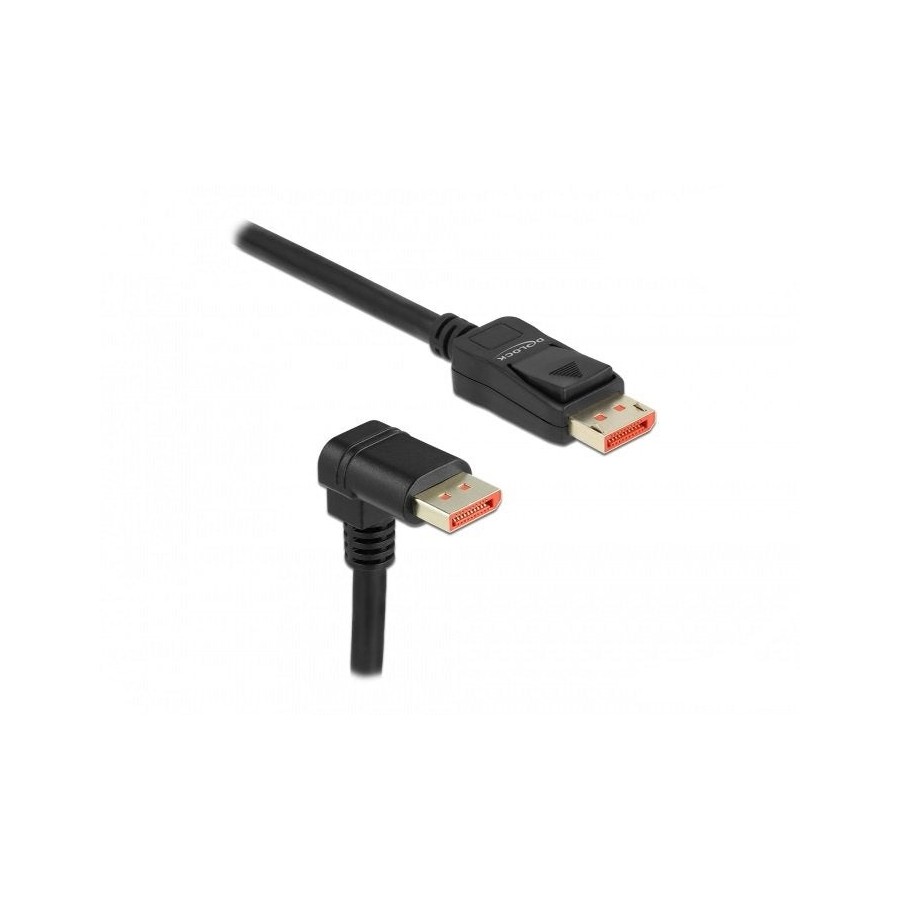 Delock cable displayport macho recto a macho 90° hacia abajo en ángulo 8k 60 hz 3 m