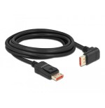 Delock cable displayport macho recto a macho 90° hacia abajo en ángulo 8k 60 hz 3 m