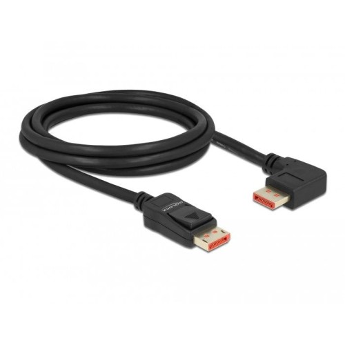 Delock cable displayport macho recto a macho 90° derecha angular 8k 60 hz 2 m