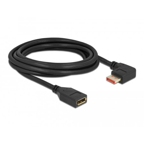 Delock alargador displayport macho 90° derecha angular a hembra de 8k 60 hz 3 m