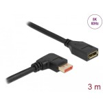 Delock alargador displayport macho 90° derecha angular a hembra de 8k 60 hz 3 m