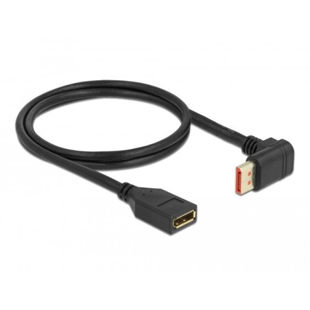 Delock alargador displayport macho 90° hacia arriba en ángulo a hembra de 8k 60 hz 1 m