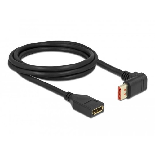 Delock alargador displayport macho 90° hacia arriba en ángulo a hembra de 8k 60 hz 2 m
