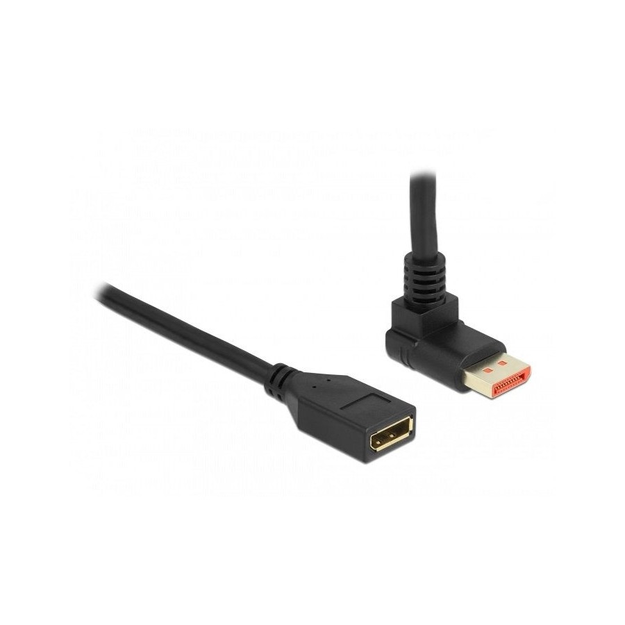 Delock alargador displayport macho 90° hacia arriba en ángulo a hembra de 8k 60 hz 3 m