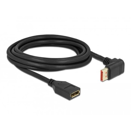 Delock alargador displayport macho 90° hacia arriba en ángulo a hembra de 8k 60 hz 3 m