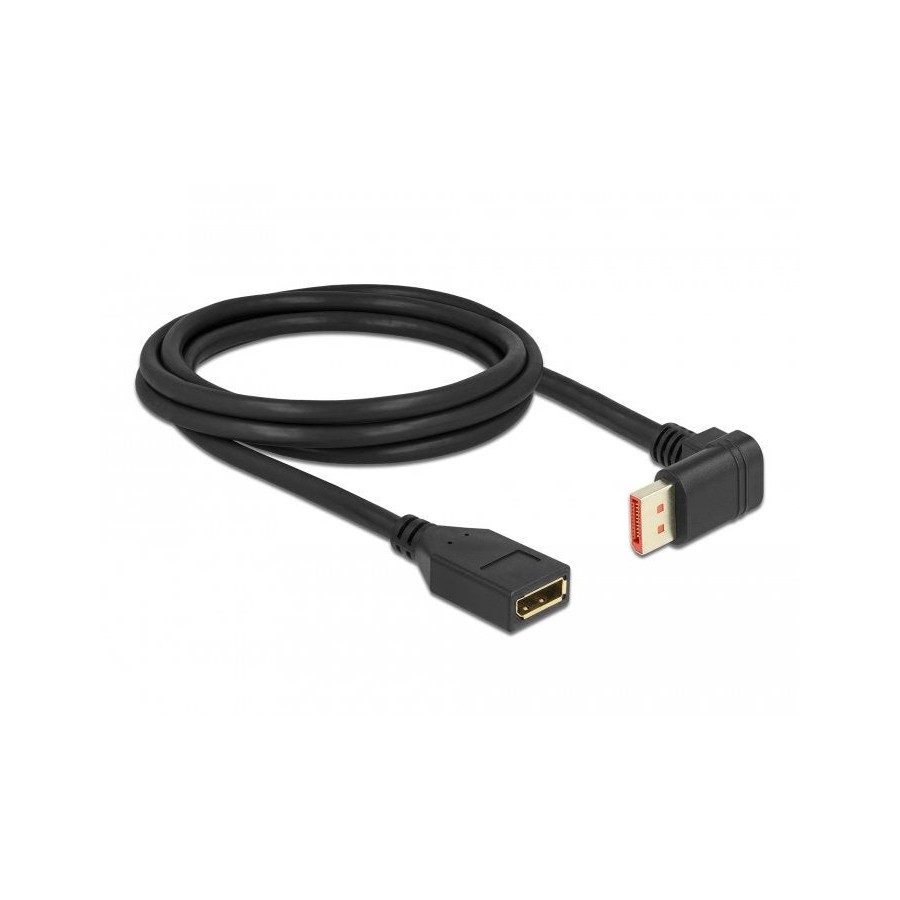 Delock alargador displayport macho 90° hacia abajo en ángulo a hembra de 8k 60 hz 2 m