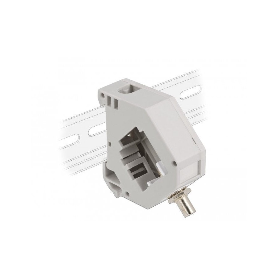 Delock adaptador de carril din con keystone st simplex hembra a st simplex hembra color