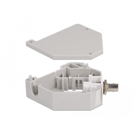 Delock adaptador de carril din con keystone st simplex hembra a st simplex hembra color