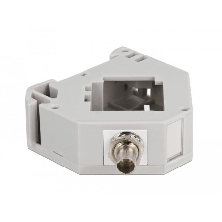 Delock adaptador de carril din con keystone st simplex hembra a st simplex hembra color