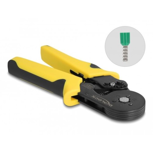 Delock herramienta para prensar terminales de cable autoajustable - hexagonal