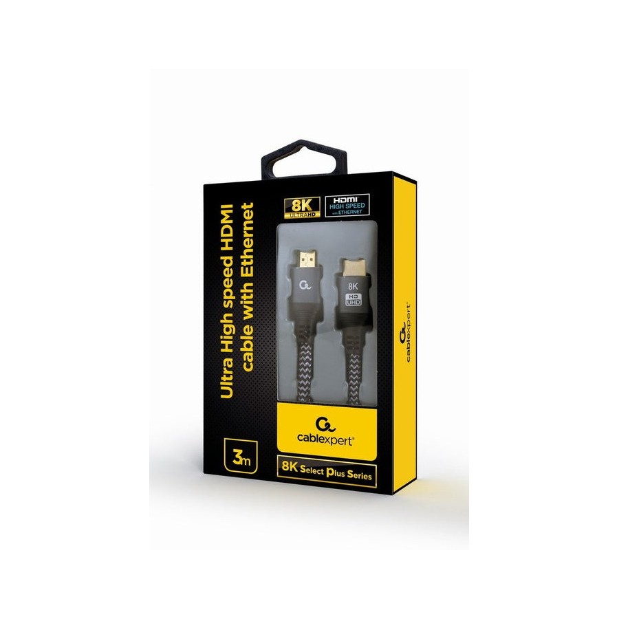 Gembird ccb-hdmi8k-3m cable hdmi ultra high speed con ethernet 8k select plus series 3m