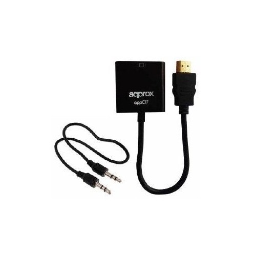 Approx adaptador hdmi a vga con audio appc17