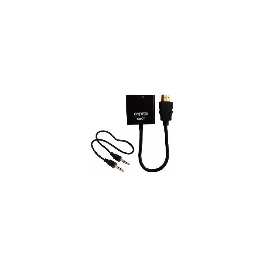Approx adaptador hdmi a vga con audio appc17