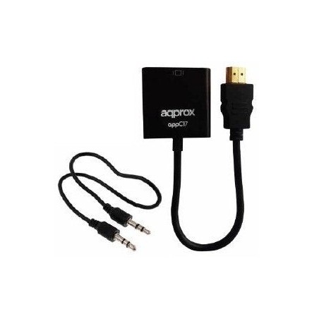 Approx adaptador hdmi a vga con audio appc17