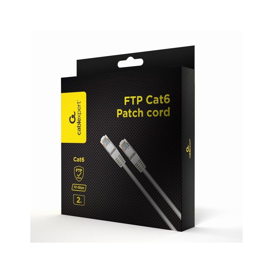 Gembird cable de red ftp cat6 2m gris- ppb6-2m