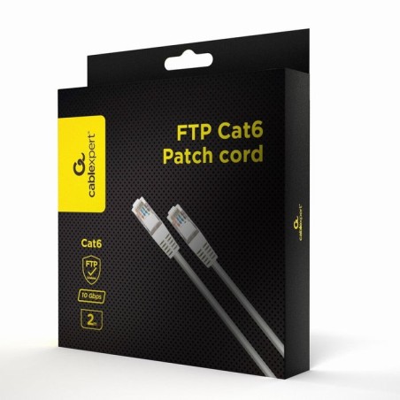 Gembird cable de red ftp cat6 2m gris- ppb6-2m