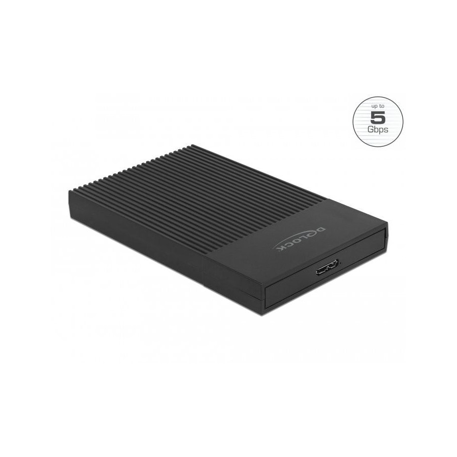 Delock caja externa para sata hdd ssd de 2.5" con superspeed usb tipo micro-b hembra - sin herramientas