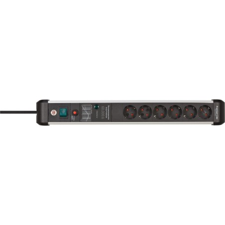 Brennenstuhl premium protect line 6 vías, regleta de enchufes 1391010600