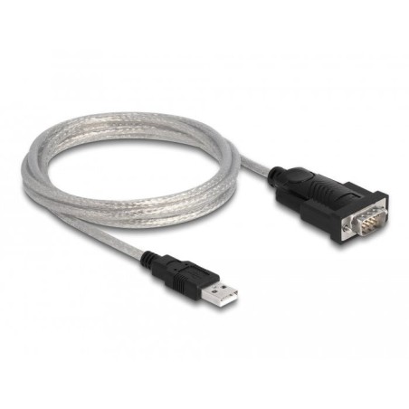 Delock adaptador usb 2.0 tipo-a a 1 x serial rs-232 d-sub 9 + adaptador d-sub 25