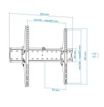 Tooq soporte fijo de pared para tv de 37"-70" - inclinable - peso max 40kg - vesa 600x400mm - negro