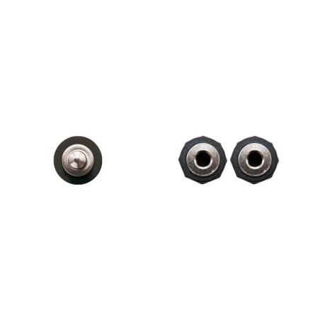 Nanocable cable audio estereo 2x jack 3.5mm hembra a jack 3.5mm macho 0.15m - negro