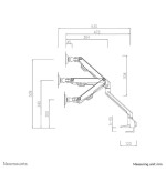 Neomounts soporte de escritorio para 2 monitores 10-32" negro