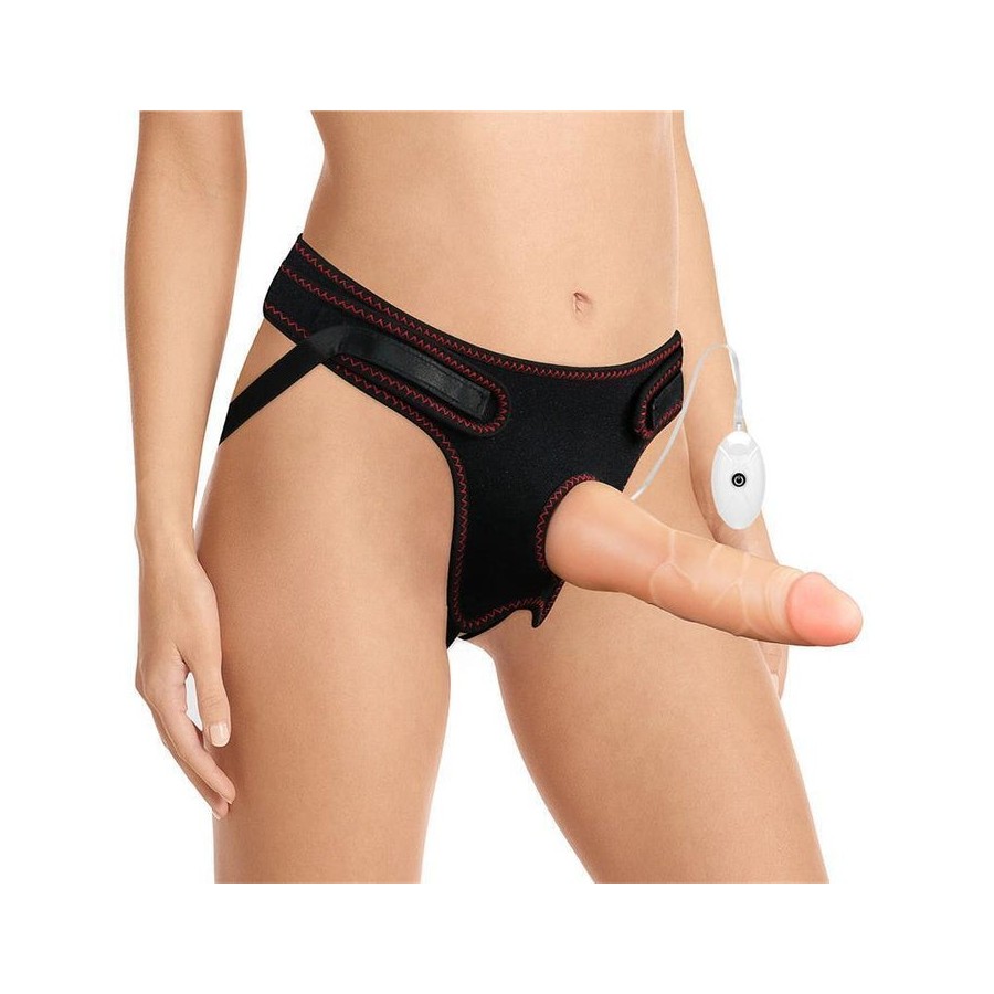 Arnés con dildo con vibración y control remoto 7.5