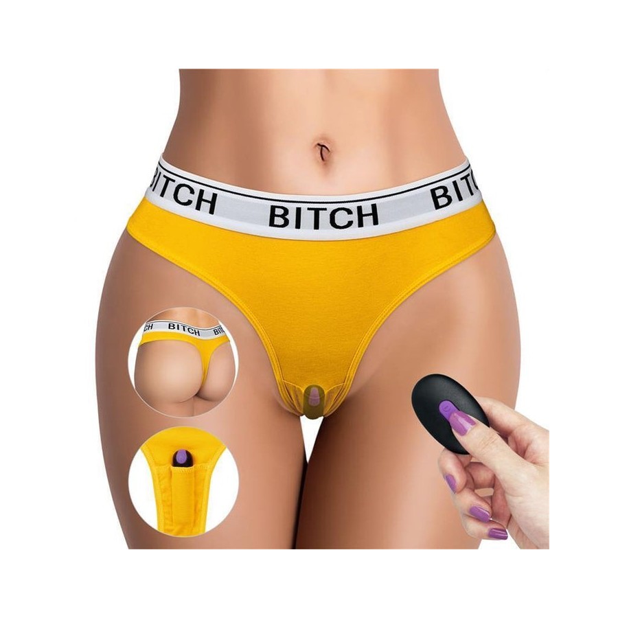 Braguita abierta con bala vibradora y control remoto talla l