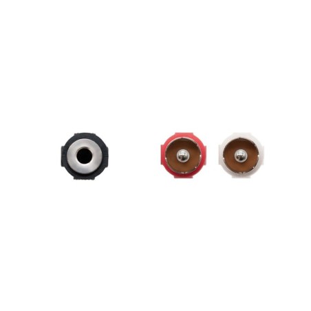 Nanocable cable audio estereo jack 3.5mm hembra a 2x rca macho 1.50m - negro
