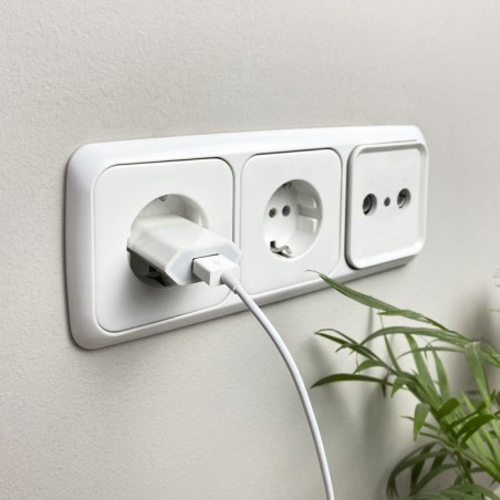 Nanocable mini cargador de red usb 5v - blanco